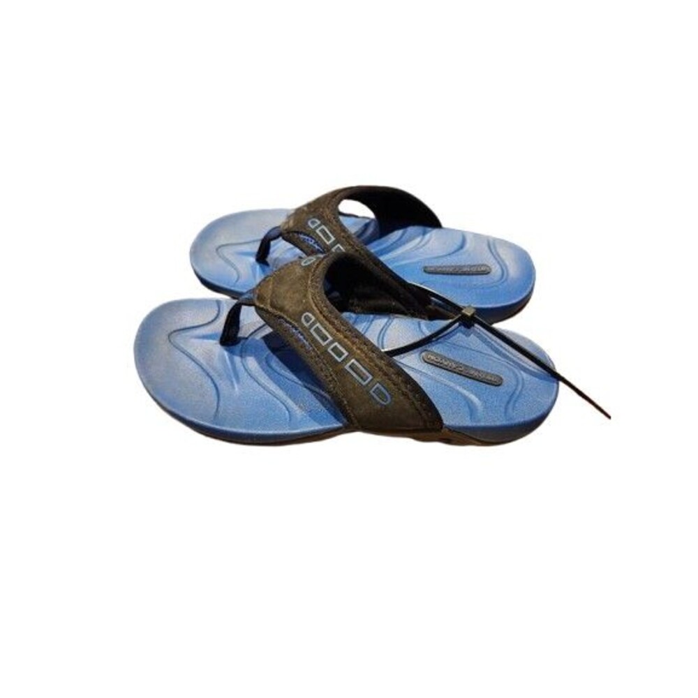 T5 Stone Canyon Finn Boys Youth sz 11 Blue & Black Flip Flop Sandals